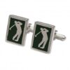 Green Golfer Cufflinks